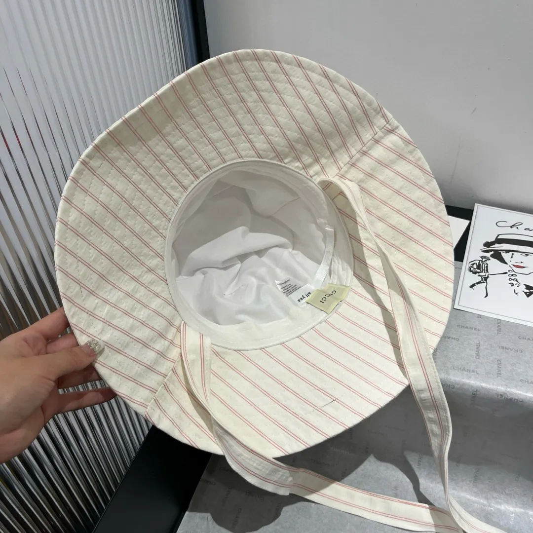 💰120¥ Gucci new fisherman hat, striped hat, head circumference 57cm