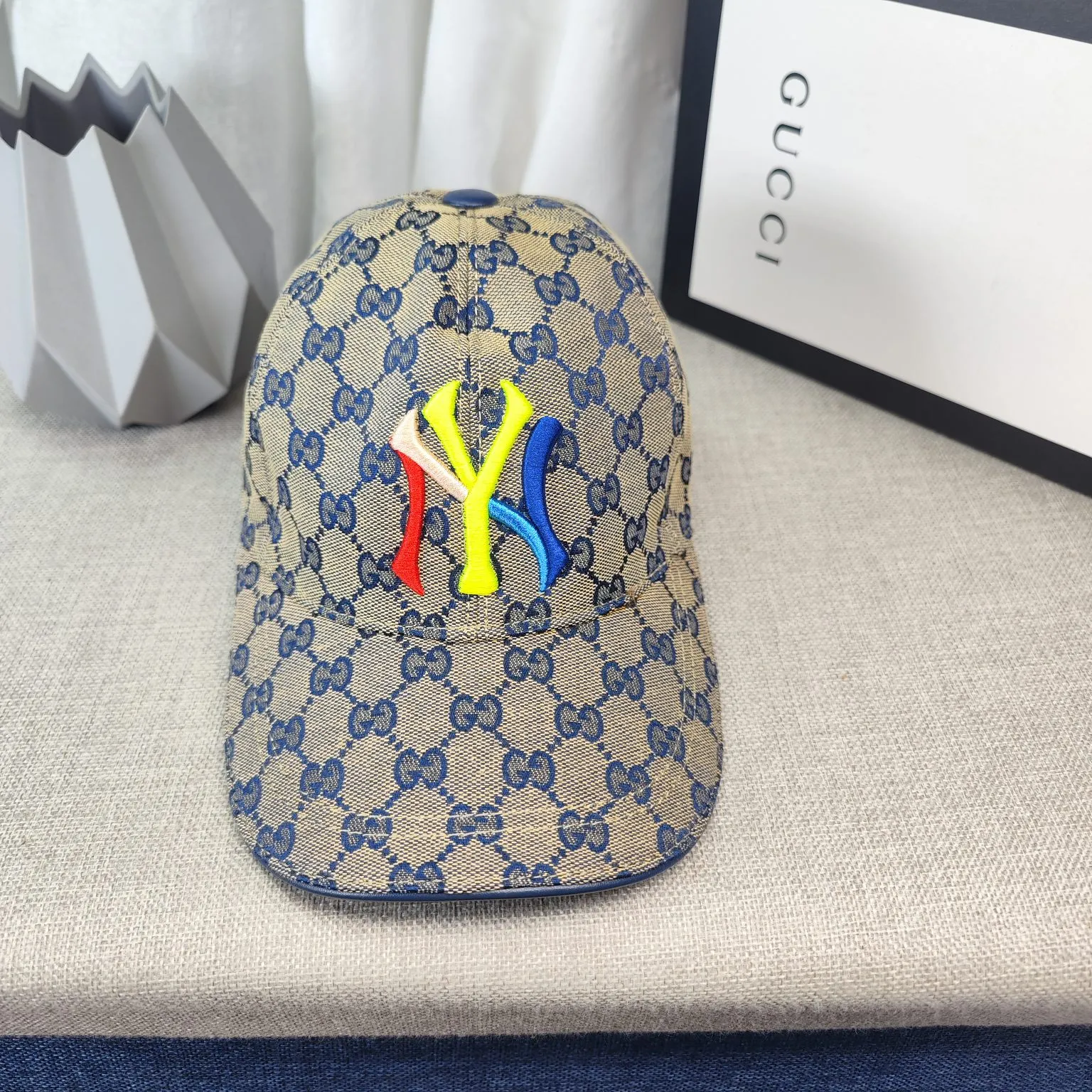 p 45 GUCCI-Co-branded NY-High version original single pair flower official website same style baseball cap🌸