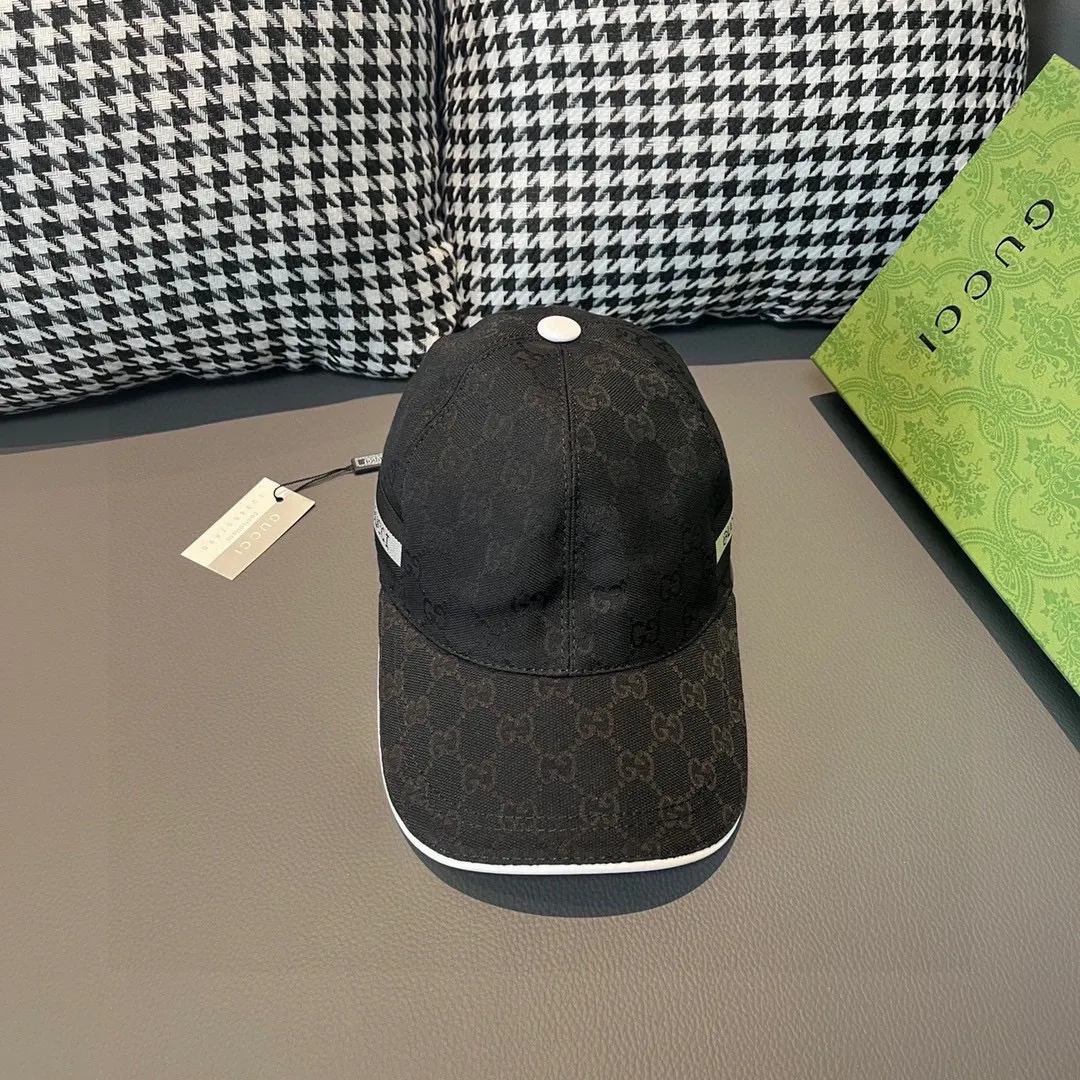 🉐️90, Gucci (Gucci) classic original baseball cap, logo webbing counter 1:1 mold opening, the highest version, original canvas + first-layer cowhide, pure cotton lining, light and breathable! Photographed in real life, suitable for men and women in all seasons, basic head circumference 56cm, adjustable patches.