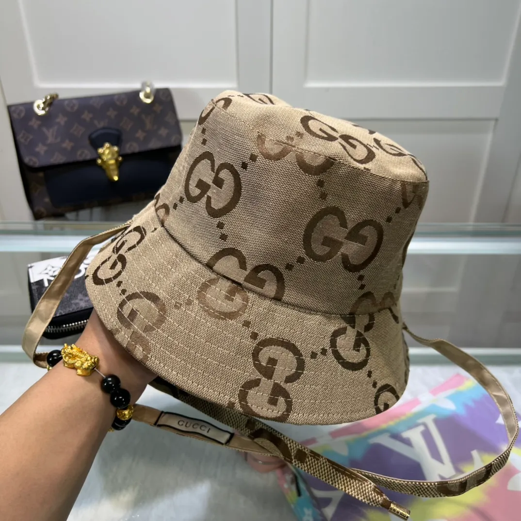 60💰[GUCCI] New simple embroidered long-strap canvas hat, very trendy! Casual and sports style, classic production, super easy to match!