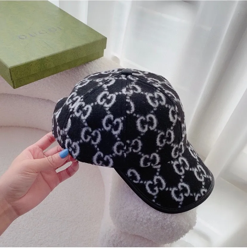 Special batch 80¥ Gucci 22nd new style peaked cap, woolen baseball cap, 100% wool fabric🦙% advanced customization, head circumference 57cm