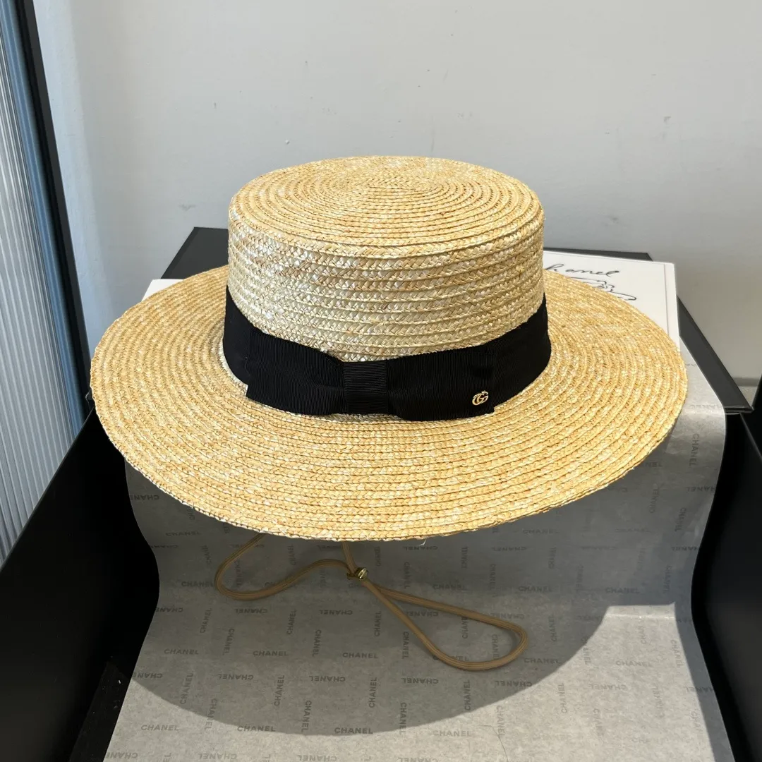 💰160¥ Gucci flat-top straw hat. Advanced customization