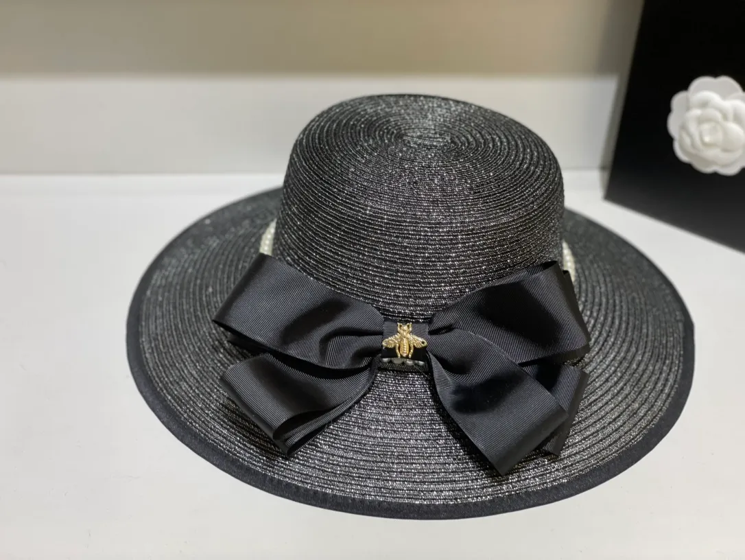 Gucci bow mesh large brimmed hat