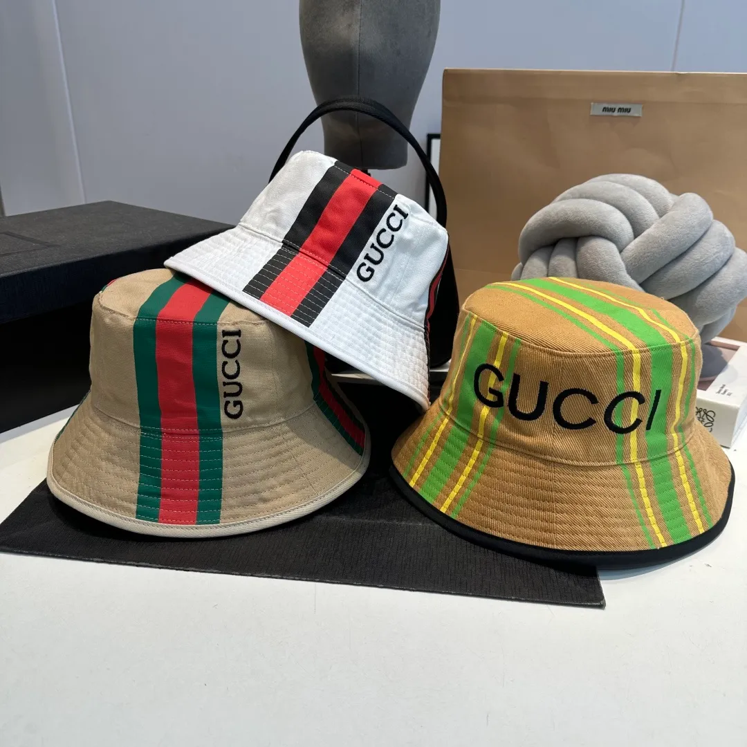 P60 GUCCI Gucci's new counter-synchronized reversible fisherman hat, popular model shipped, super easy to match, new model on the shelves