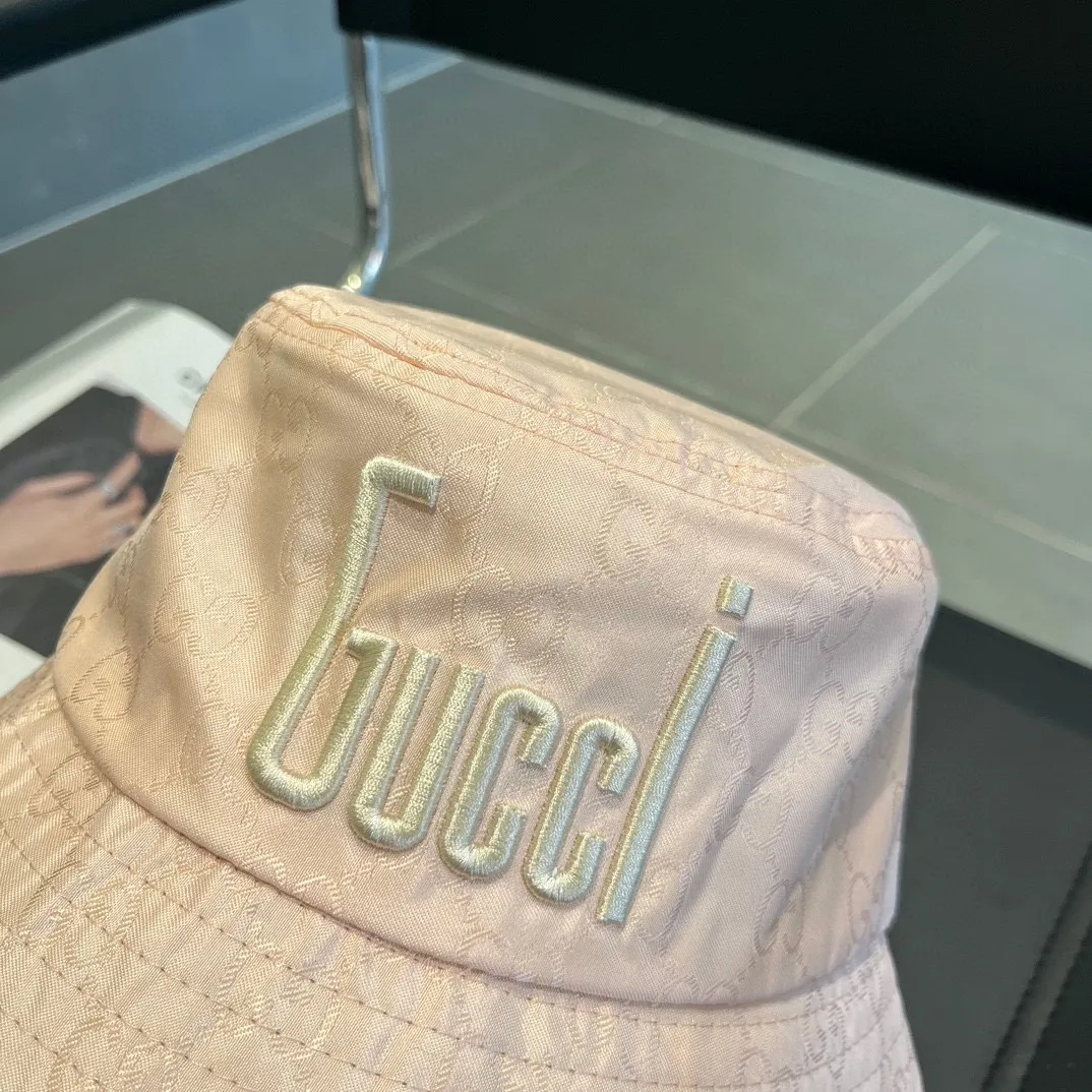 Running amount 70¥ Gucci 2023 spring and summer bucket hat, dark pattern GG fabric, head circumference 57cm, unisex
