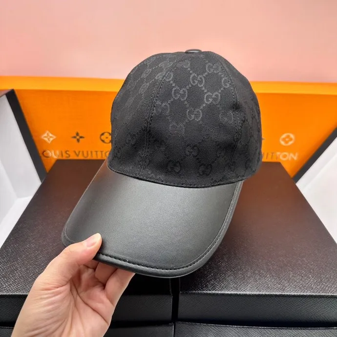 P90 hot-selling Gucci canvas patchwork leather, best-selling at counters, top-quality original order, excellent quality, the same baseball cap as the official website, taken in kind, ready for immediate delivery