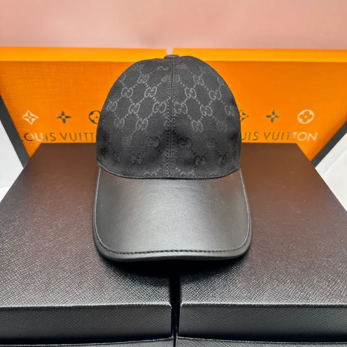 P90 hot-selling Gucci canvas patchwork leather, best-selling at counters, top-quality original order, excellent quality, the same baseball cap as the official website, taken in kind, ready for immediate delivery