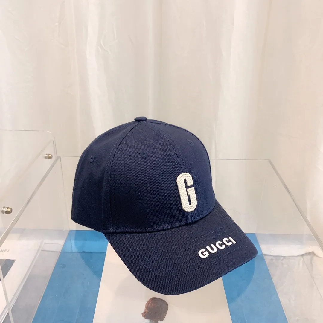 P60 GUCCI Gucci 2022 counter new simple G letter embroidered baseball cap, very trendy! Casual and sports style, classic production, super easy to match!