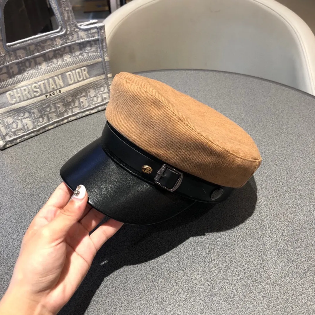 P160 Gucci new military cap, double G metal belt accessories, great style, comfortable and breathable, versatile style!