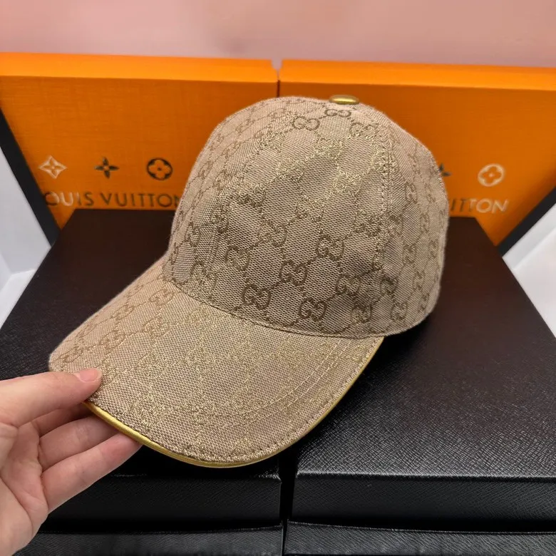 P90 hot-selling Gucci gold silk logo, top-quality original order, excellent quality, same baseball cap as the official website, real shot, quick delivery