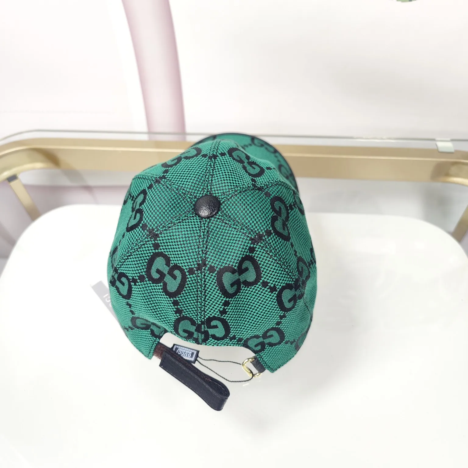Batch 90 GUCCI--New GG [Fireworks] Big G high version with floral original single official website same style baseball cap