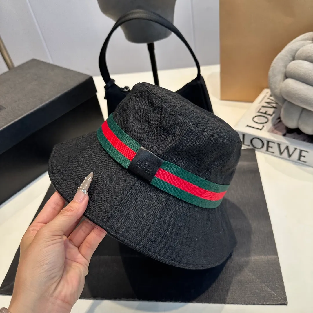 P60 GUCCI 2025 counter new jacquard denim fisherman hat, very trendy! Casual and sports style, classic production, super easy to match! Look small