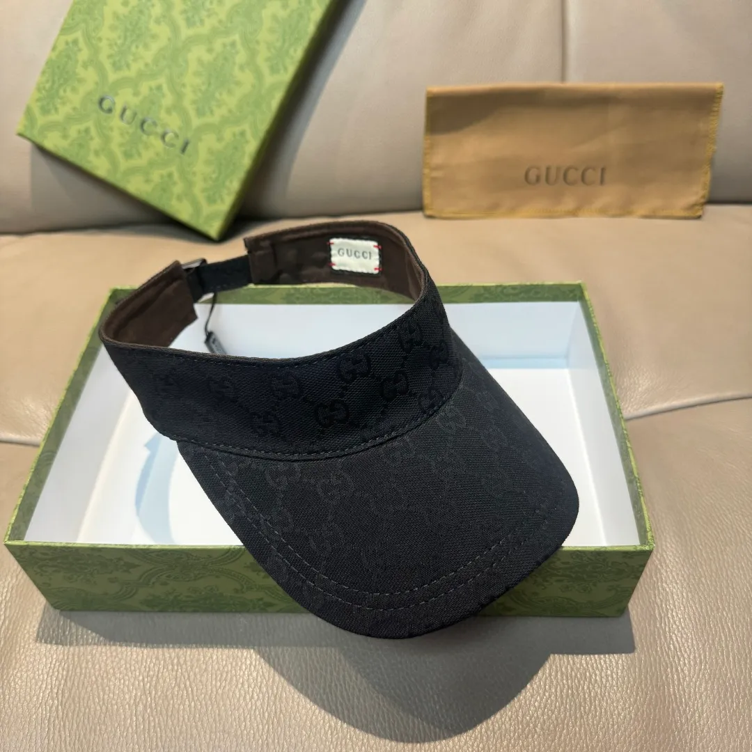 P90 original version shipped!   , Gucci (Gucci) latest original single wide version of the empty hat with webbing. 1:1 mold opening and customization at the counter, the highest version, original canvas fabric, light and breathable! Photographed in real life, suitable for men and women in all seasons, basic head circumference 56cm, adjustable patches.