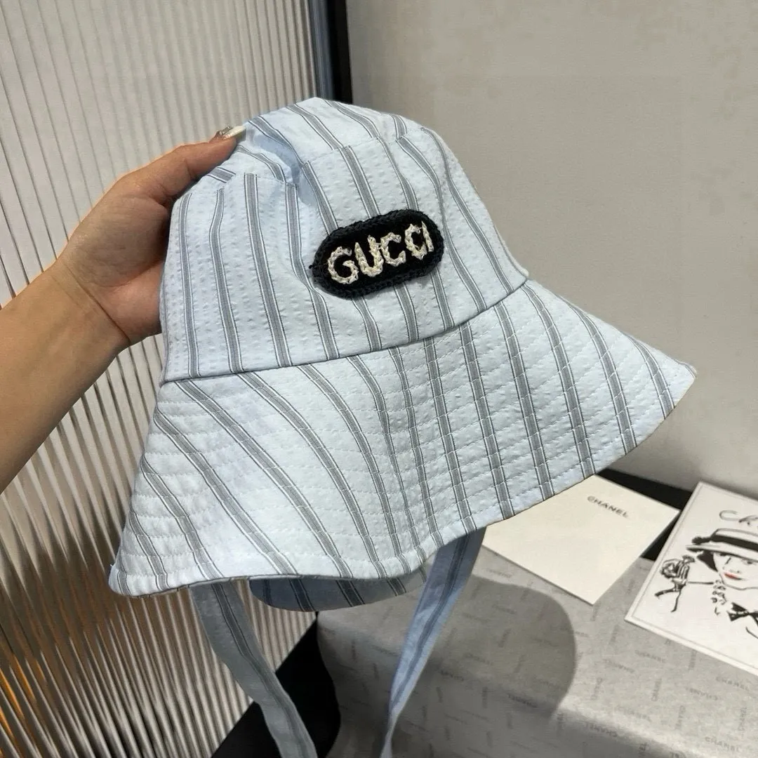 💰120¥ Gucci new fisherman hat, striped hat, head circumference 57cm