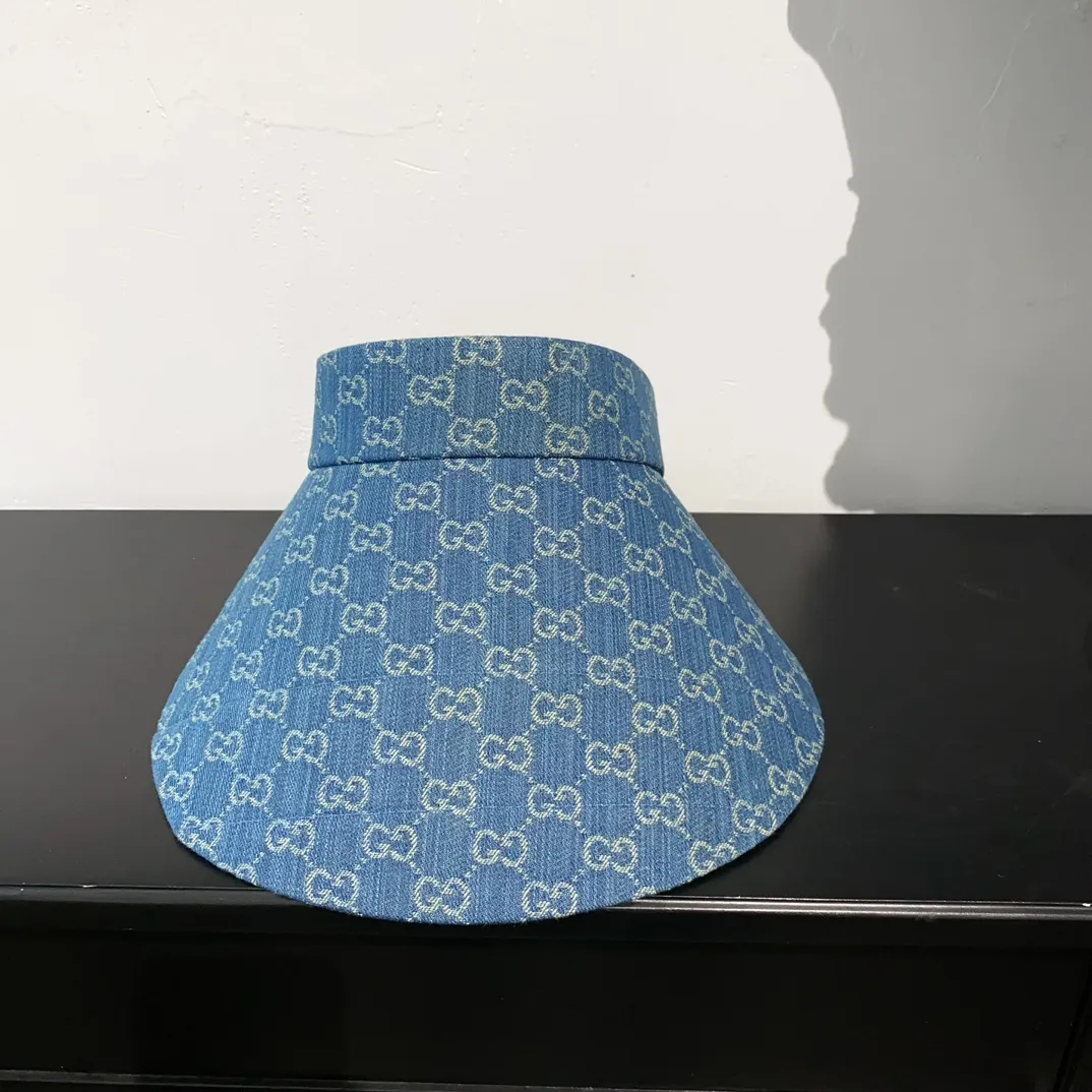 New arrival ꫛꫀꪝ ❥—— 🖤GUCCI large empty top folding hat 🆕Exclusively customized, sun protection and sunshade, versatile 👌 Head circumference 55~58cm, sun protection and sunshade 👒Blue khaki