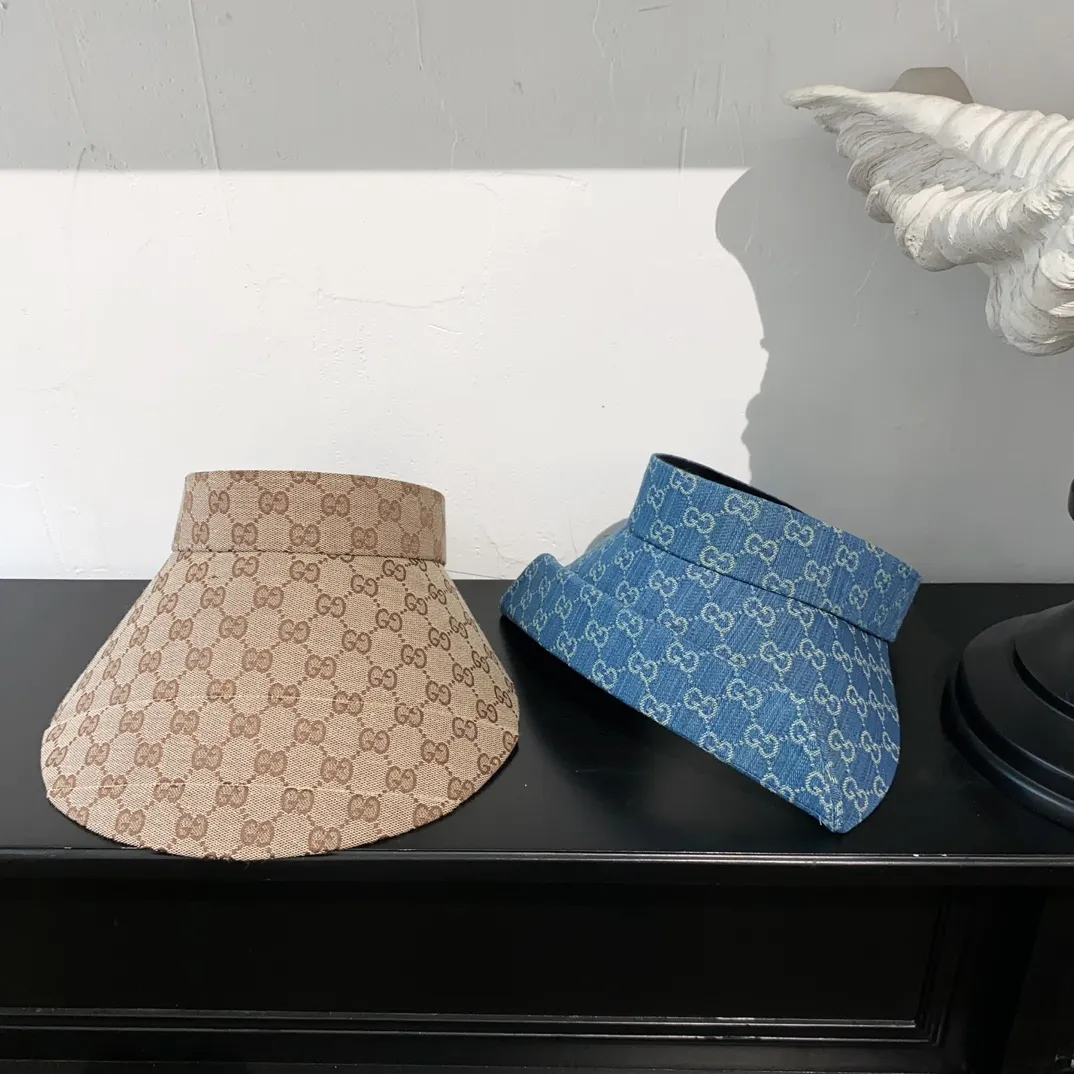 New arrival ꫛꫀꪝ ❥—— 🖤GUCCI large empty top folding hat 🆕Exclusively customized, sun protection and sunshade, versatile 👌 Head circumference 55~58cm, sun protection and sunshade 👒Blue khaki