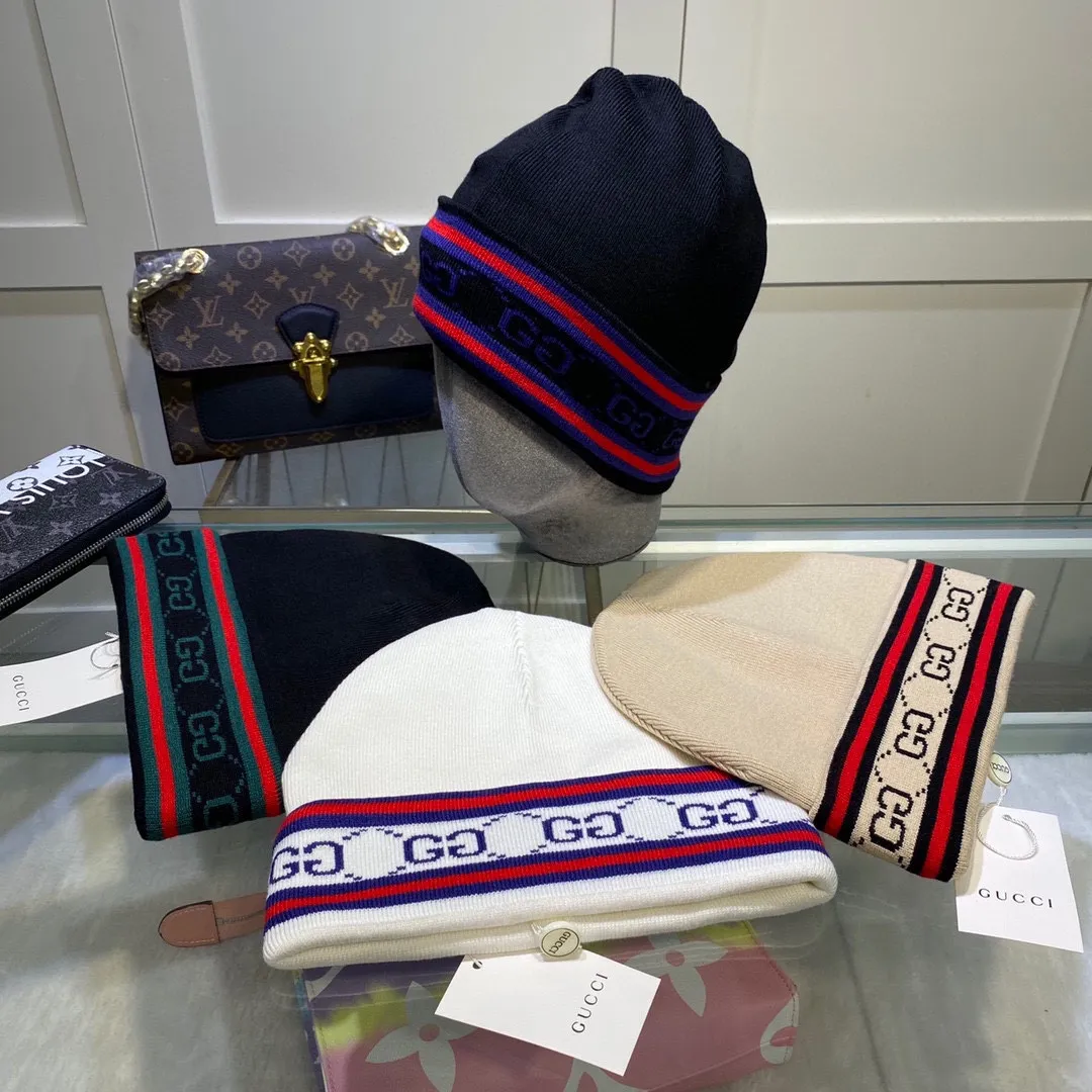 P52 with dust bag GUCCI Gucci original single hat official website new hairband decorative knitted hat, love][love] wool cashmere double-layer hat😱😘warm and fashionable, simple and elegant, more fashionable and high-end!