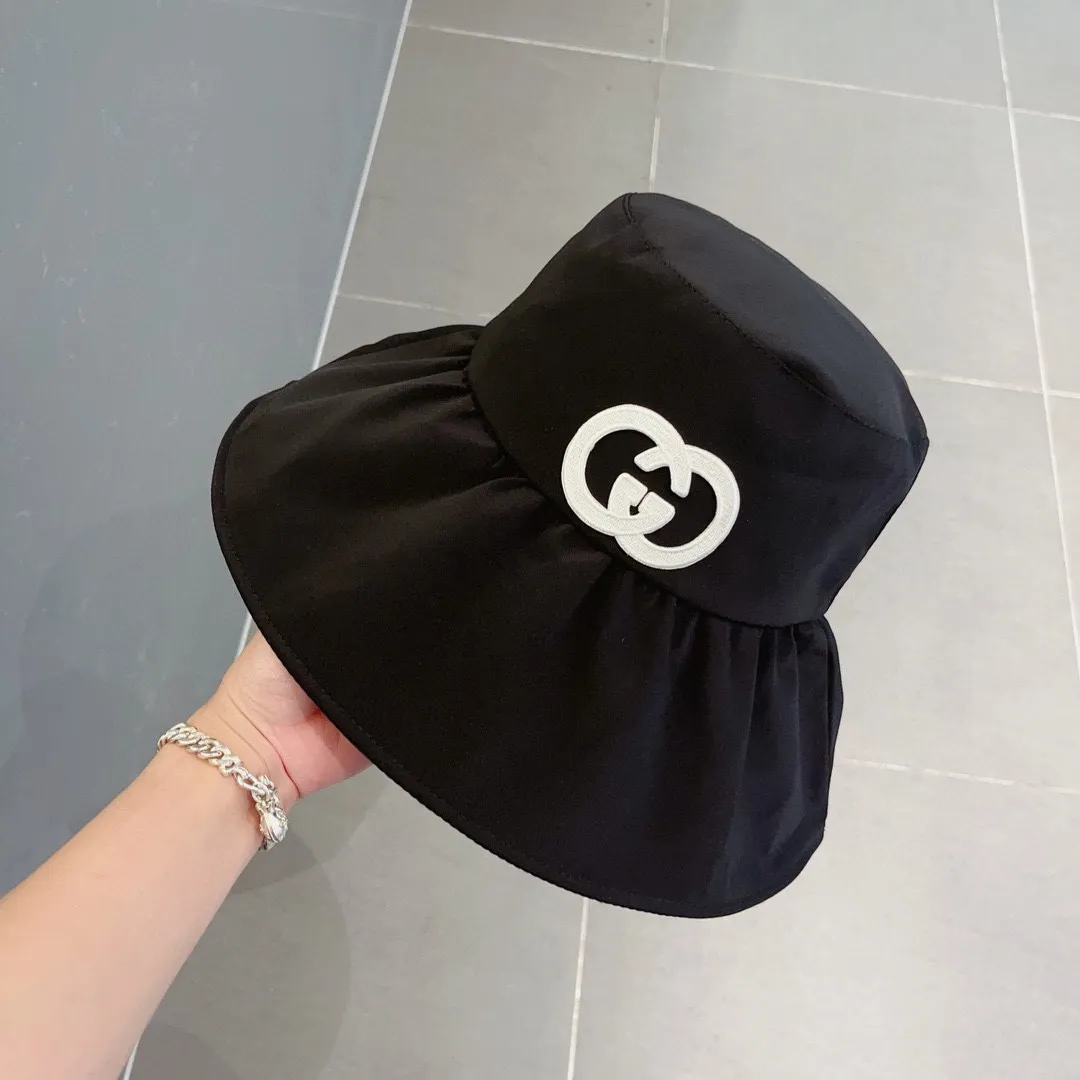💰70¥ Gucci new ruffled bucket hat, sunshade cloth hat, head circumference 57cm