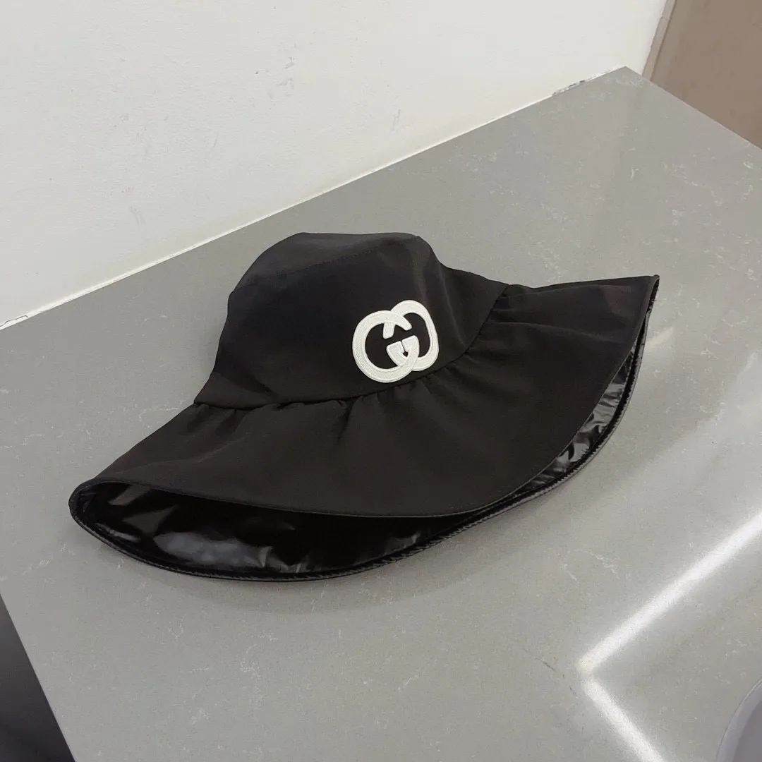 💰70¥ Gucci new ruffled bucket hat, sunshade cloth hat, head circumference 57cm