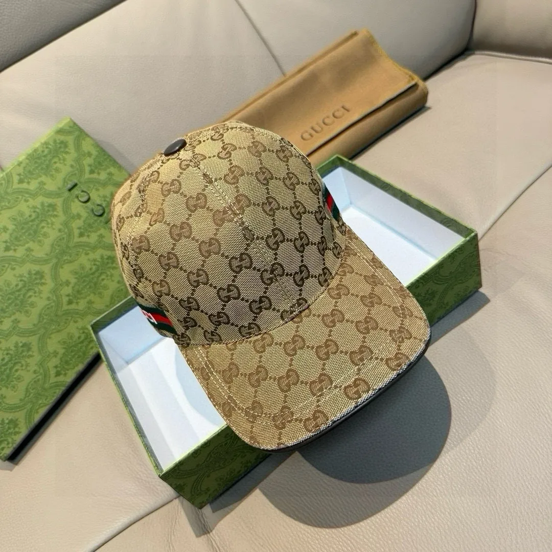 Batch 90, Gucci (Gucci) new spring and summer original baseball cap, logo webbing, 1:1 mold customization, original canvas fabric + first-layer cowhide, popular purchasing agent, versatile style for men and women, great quality! The basic head circumference is 56cm, and the patch is adjustable.