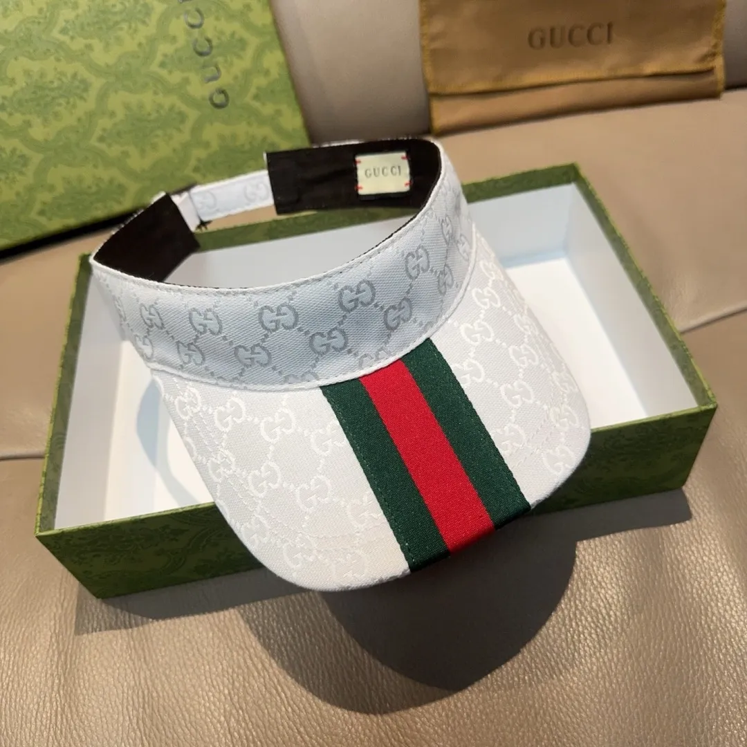 P90 original version shipped!   , Gucci (Gucci) latest original single wide version of the empty hat with webbing. 1:1 mold opening and customization at the counter, the highest version, original canvas fabric, light and breathable! Photographed in real life, suitable for men and women in all seasons, basic head circumference 56cm, adjustable patches.