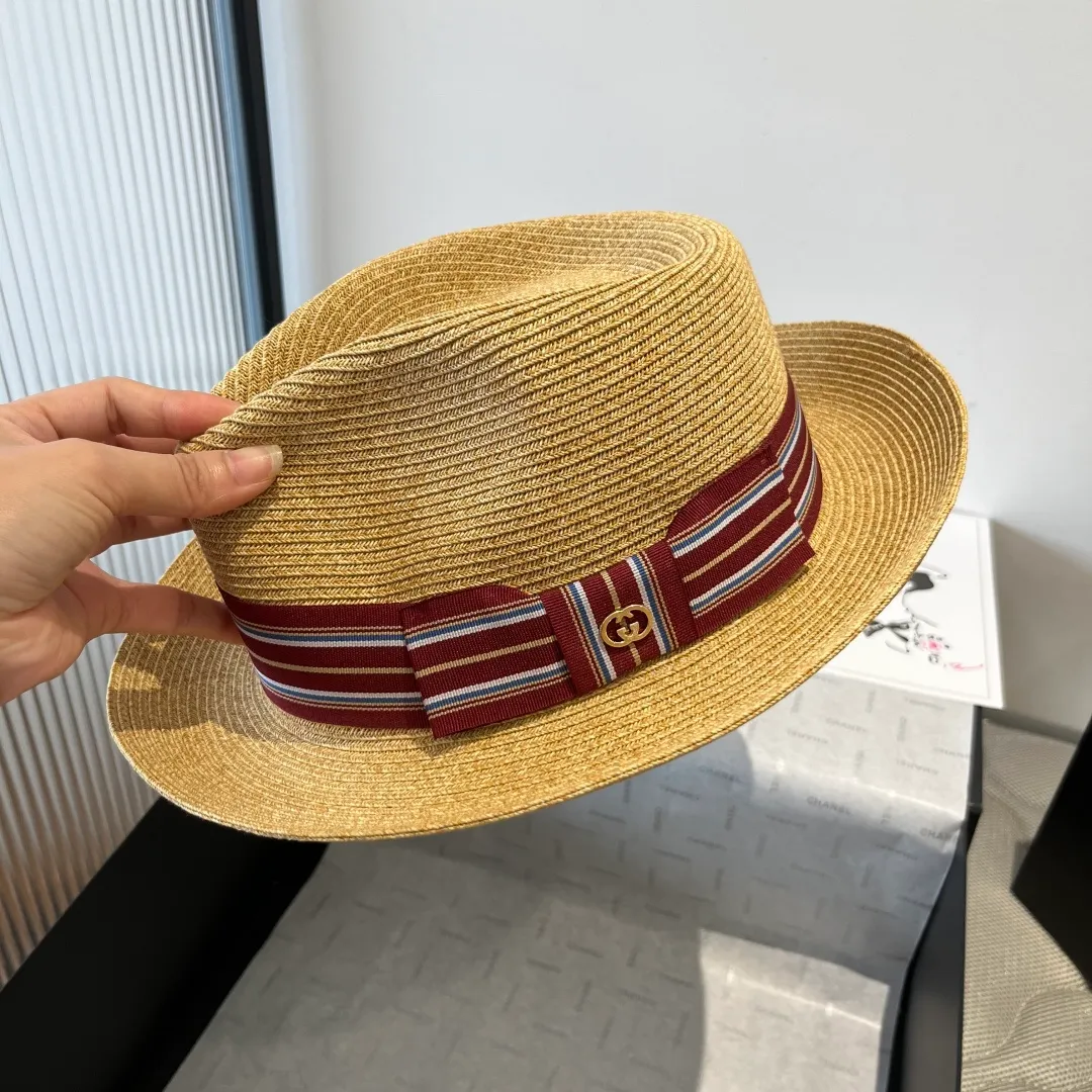 💰150¥ Gucci new flat top hat, small sun hat, head circumference 57cm