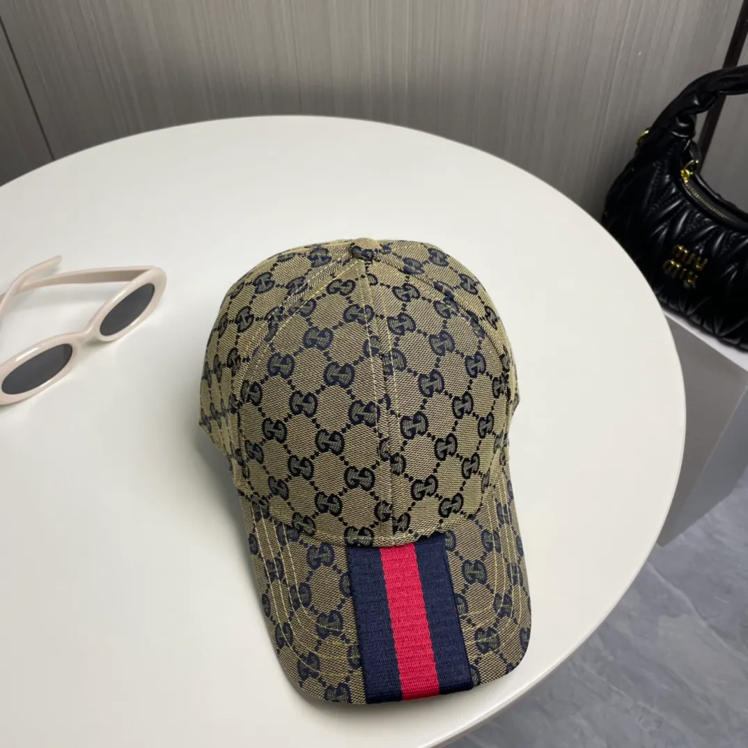 P56 [GUCCI Gucci]🌸2 official website is online simultaneously🎊 Korean version of the new British classic casual atmosphere customized model 1:1 original quality unisex baseball cap Meibang three-dimensional printed geological fabric high quality quality🔥🔥🔥