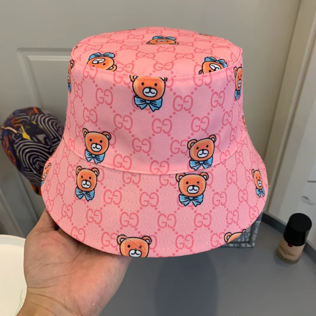 P80 Gucci GUCCI counter version, original and genuine purchase, 2021 official website new color GG full logo fisherman hat, double-sided wear, fashionable and versatile,