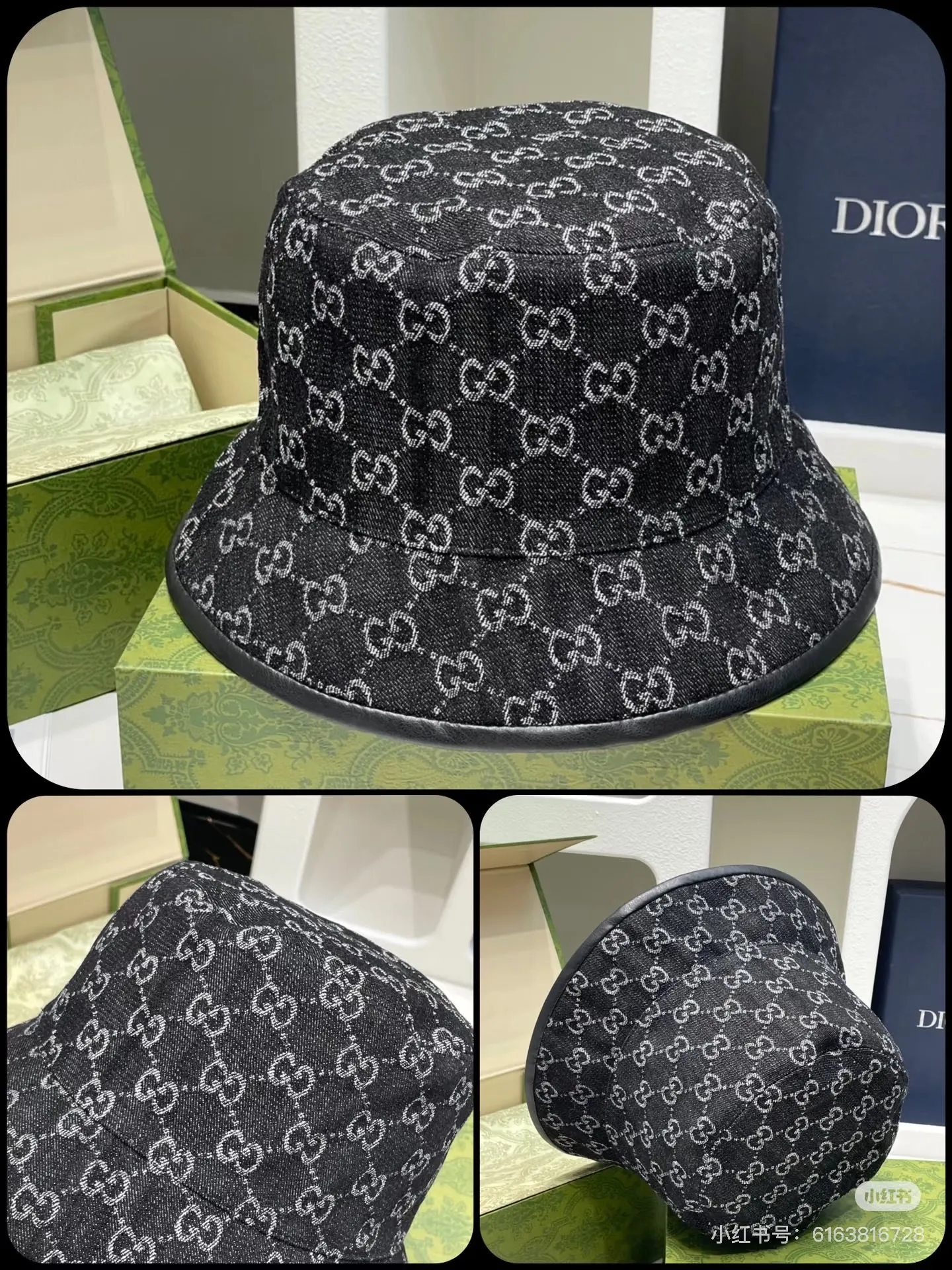 P90 original order quality GUCCI Gucci bucket hat👒Official website new product Gucci bucket hat is coming. The craftsmanship is very exquisite, high-end and classy! Low-key luxury, easy to carry! Running volume!