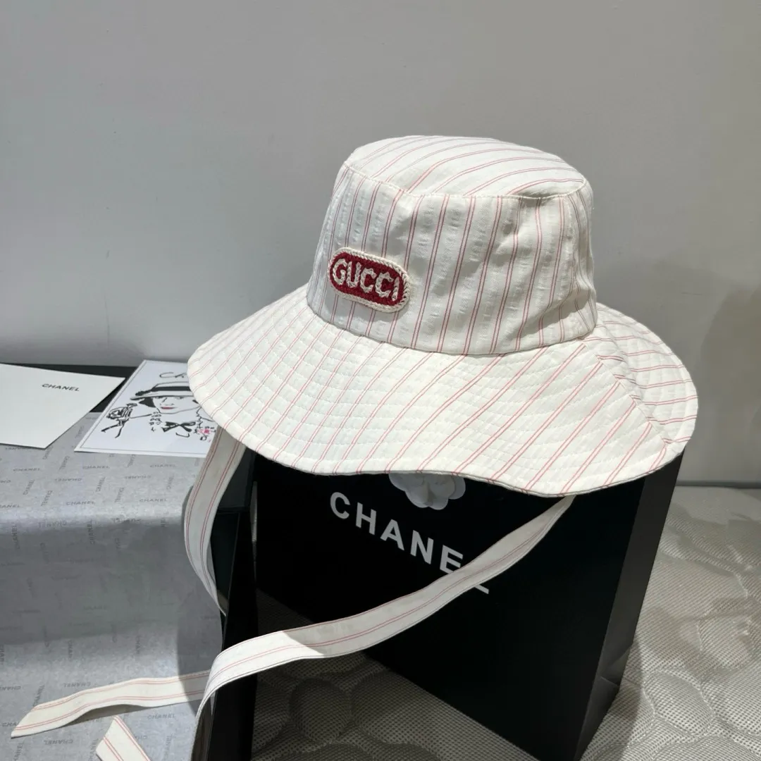 💰120¥ Gucci new fisherman hat, striped hat, head circumference 57cm