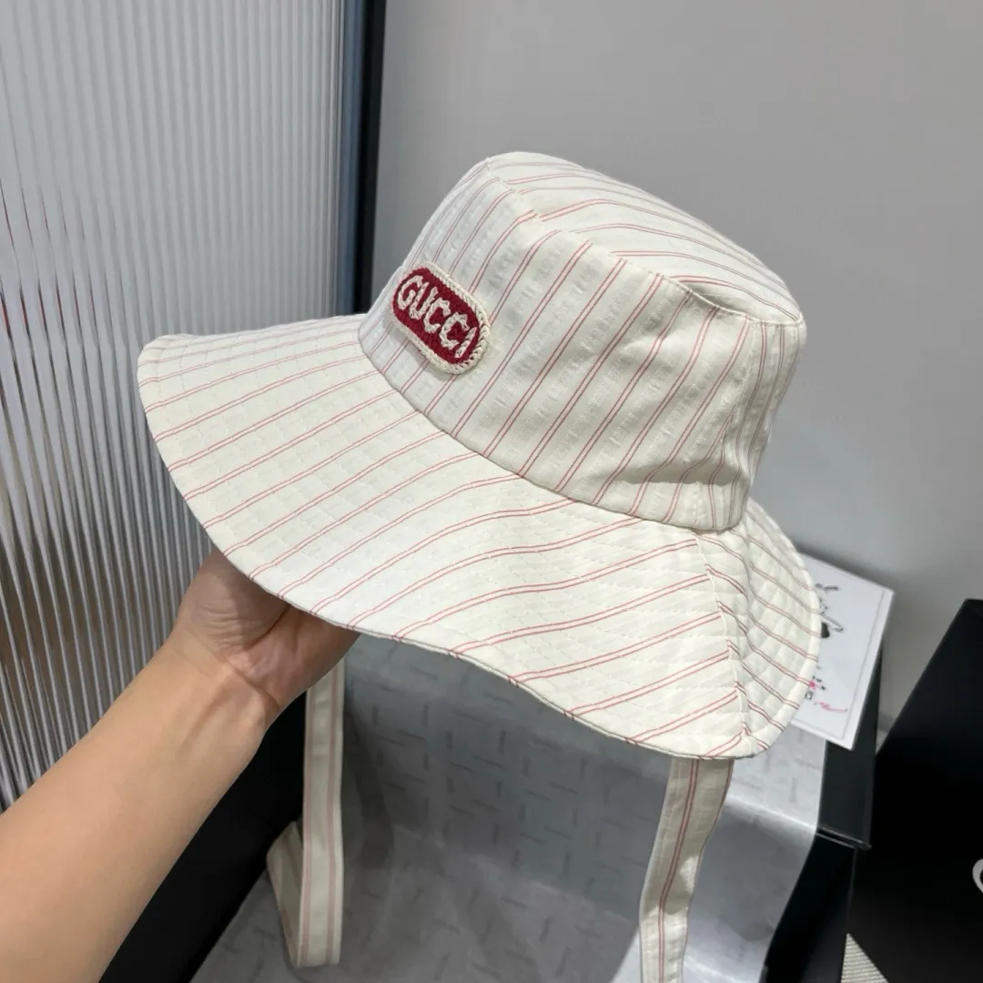 💰120¥ Gucci new fisherman hat, striped hat, head circumference 57cm