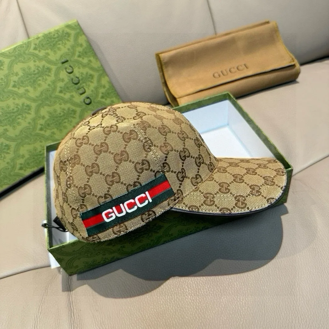 Batch 90, Gucci (Gucci) new spring and summer original baseball cap, logo webbing, 1:1 mold customization, original canvas fabric + first-layer cowhide, popular purchasing agent, versatile style for men and women, great quality! The basic head circumference is 56cm, and the patch is adjustable.