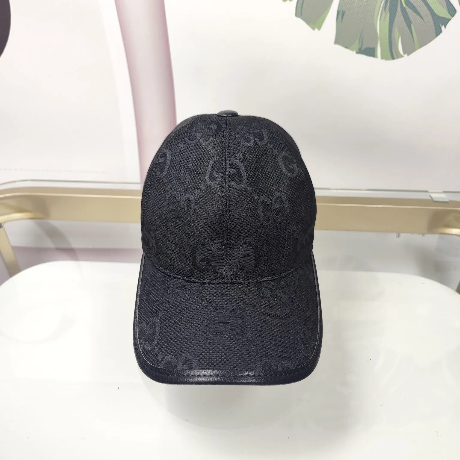 Batch 90 GUCCI--New GG [Fireworks] Big G high version with floral original single official website same style baseball cap