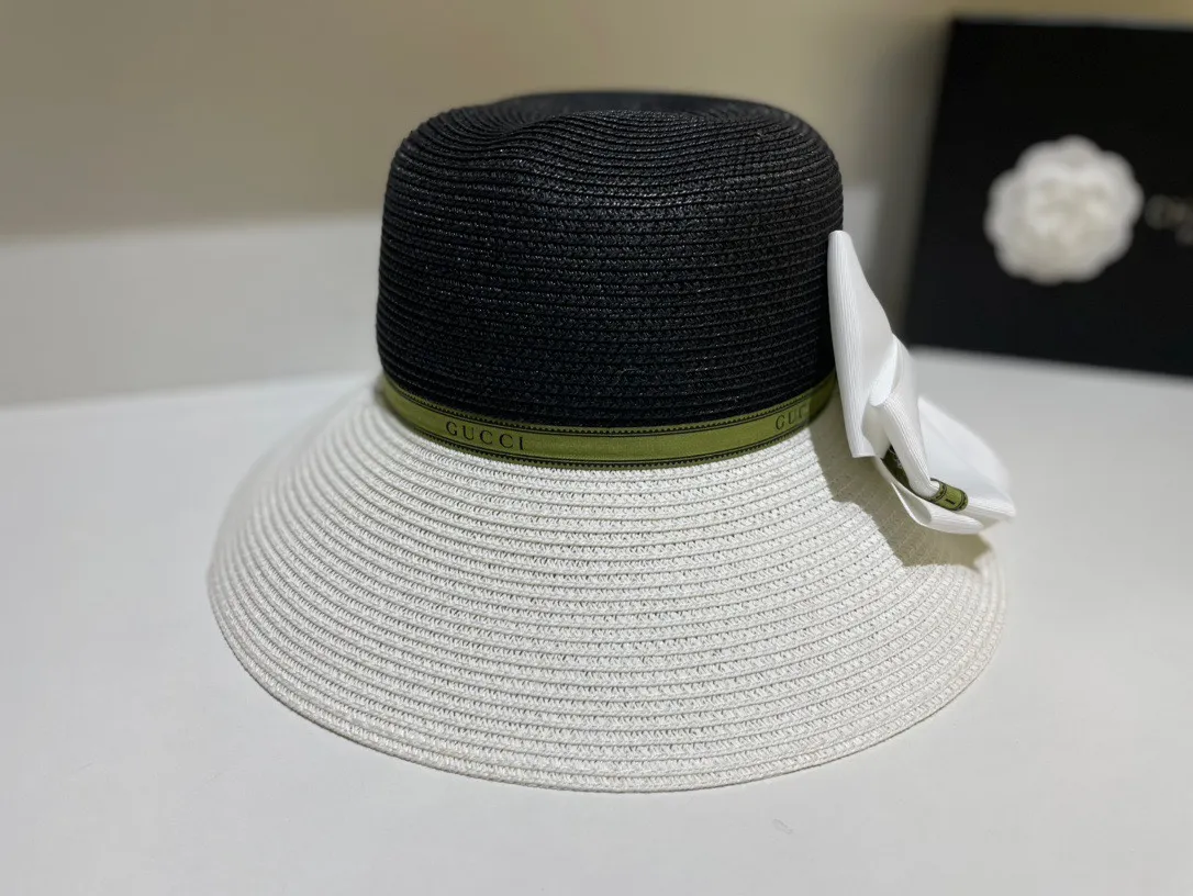 Inquiry with pictures, preferential treatment for large quantity. Gucci bow contrast basin hat