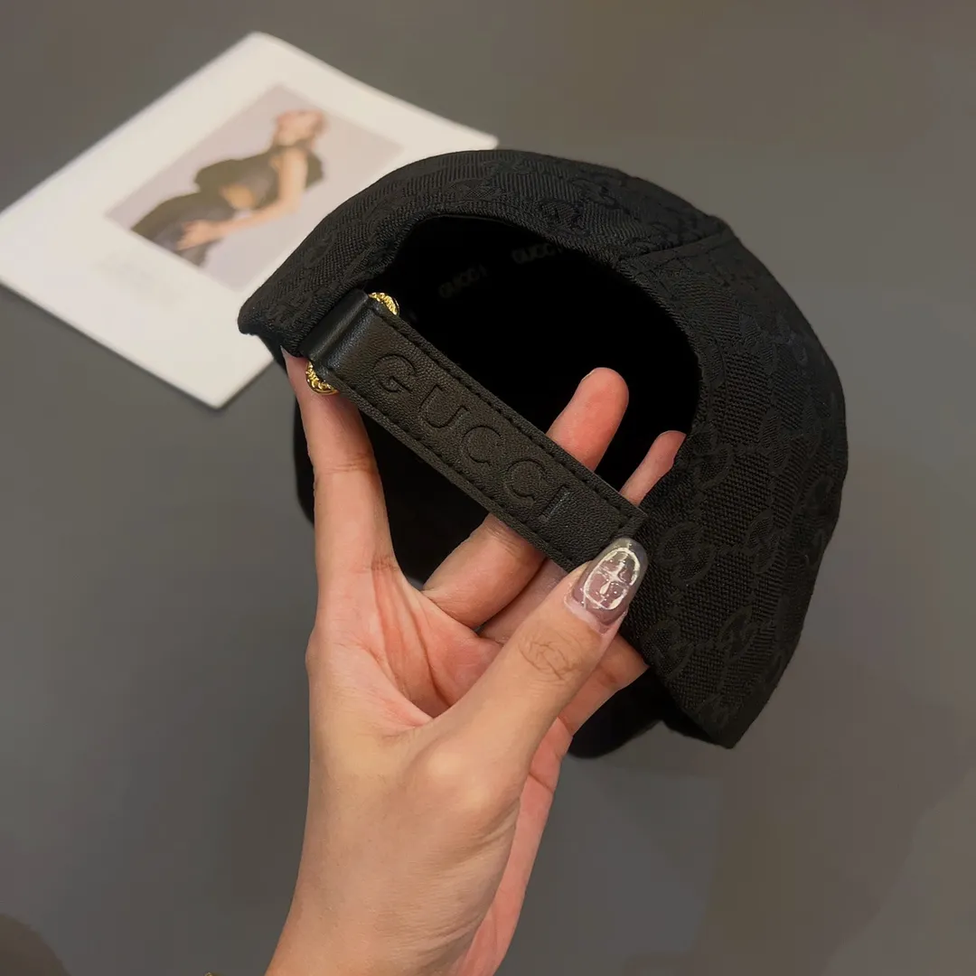 🉐️60💰 🧢Gucci (Gucci) ~ New original single baseball cap with double G, 1:1 mold customization, the highest version of pure cotton lining, light and breathable, real shot!