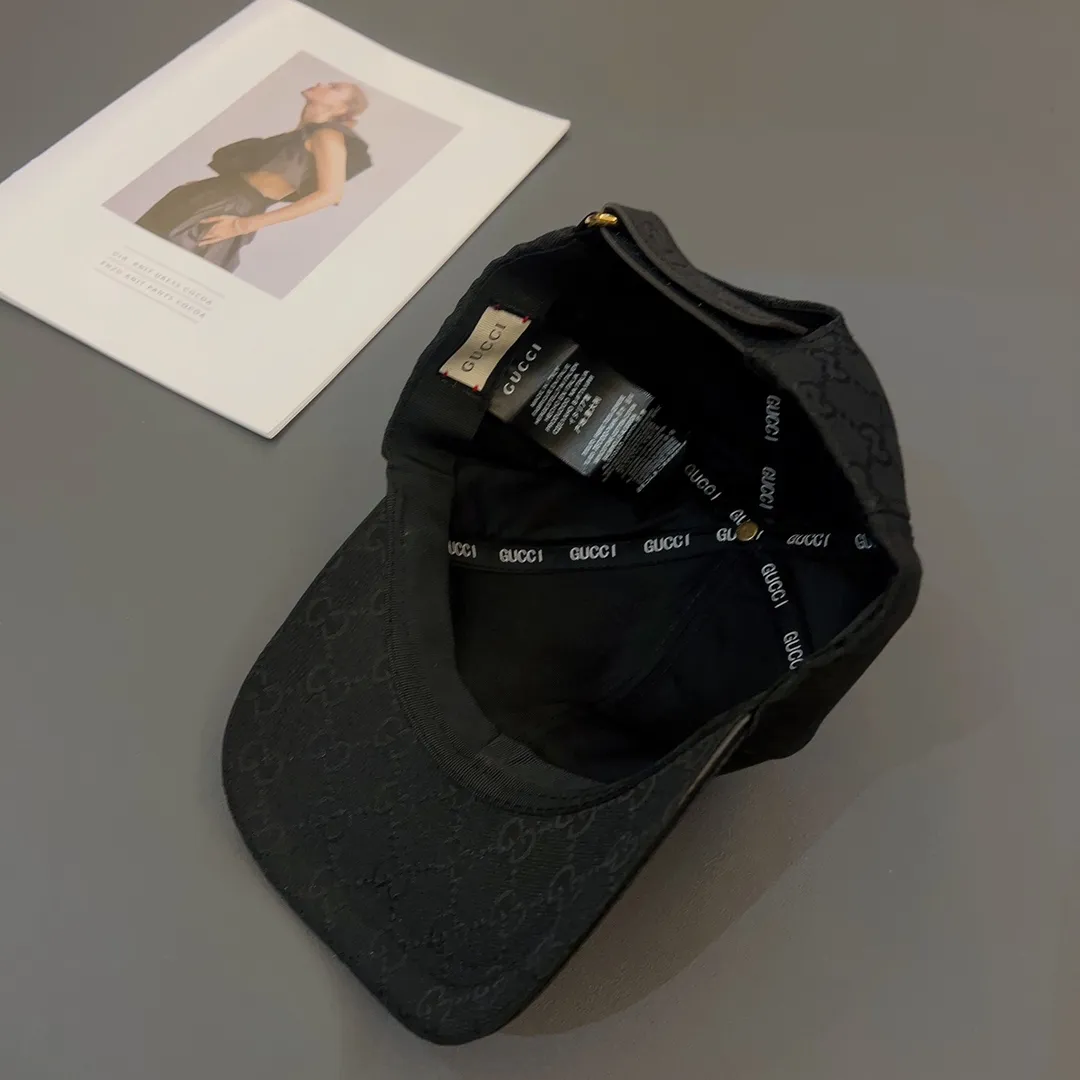🉐️60💰 🧢Gucci (Gucci) ~ New original single baseball cap with double G, 1:1 mold customization, the highest version of pure cotton lining, light and breathable, real shot!