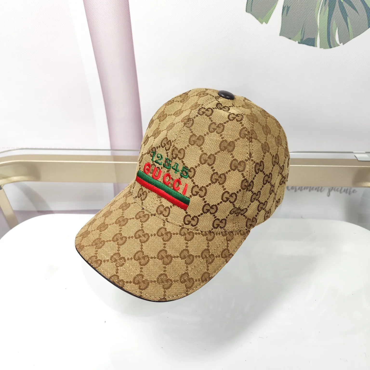Batch 90 high quality, GUCCI--high version original single pair flower 12345 baseball cap