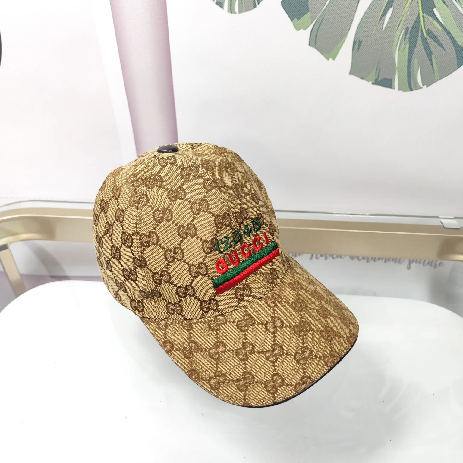 Batch 90 high quality, GUCCI--high version original single pair flower 12345 baseball cap