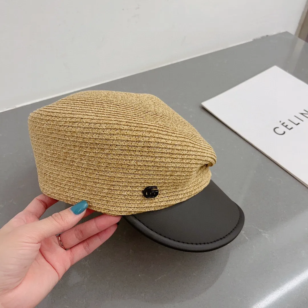 💰110¥ Gucci new duck bill army hat, PU brim, fashionable sun hat, irregular tailoring design, four colors, head circumference 57cm