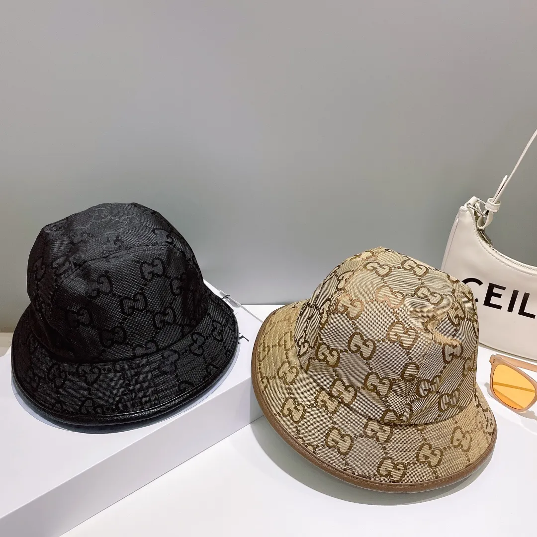 P70💰 High version GUCCI leather bucket hat synchronized with counters, hot shipments, super beautiful and easy to match, simple and elegant