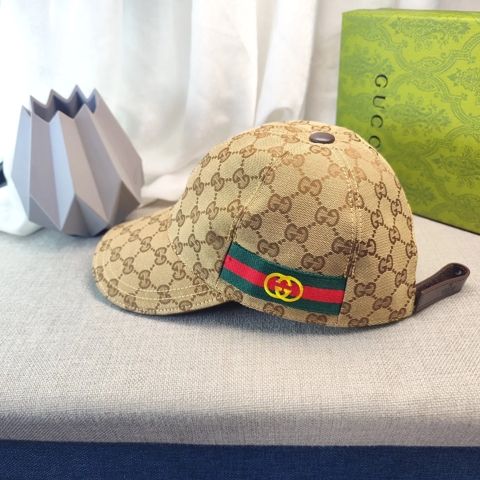 p 45 GUCCI--high version double G original single official website same style baseball cap