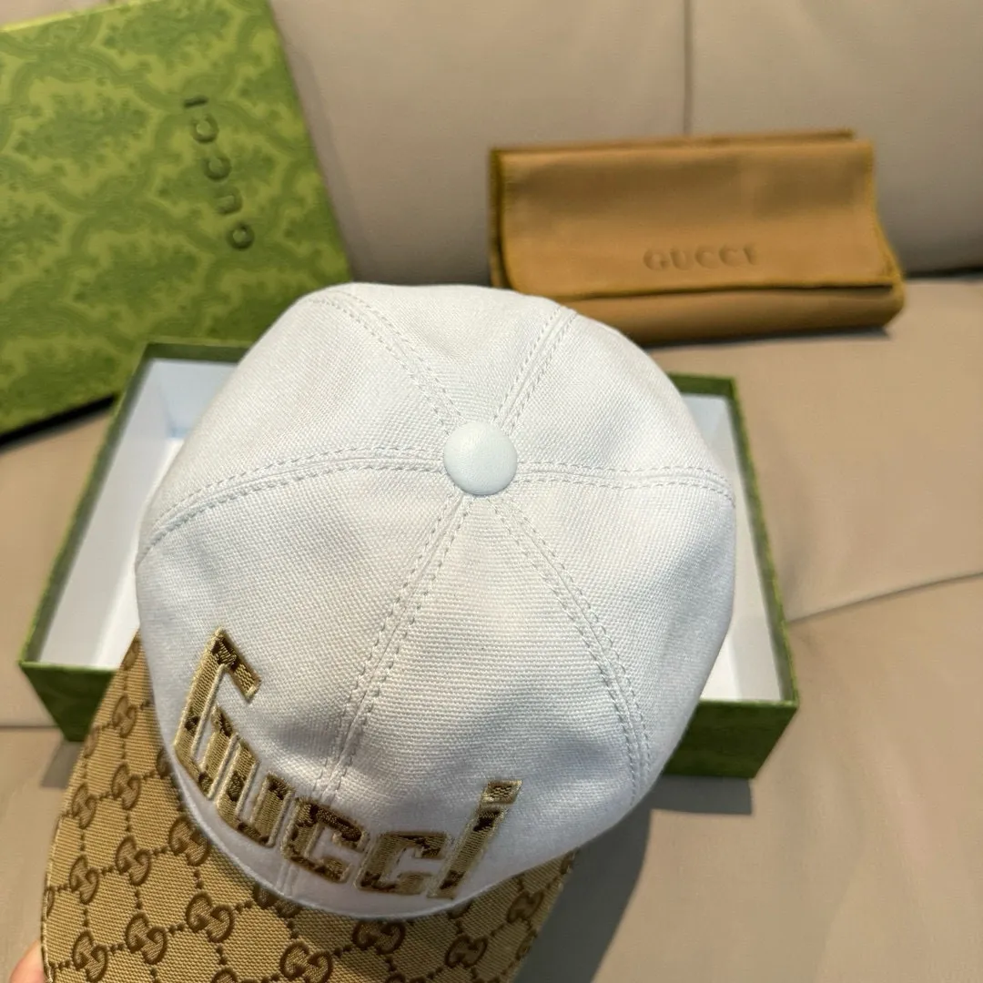 P90., Gucci new original baseball cap, Gucci jacquard. 1:1 mold opening and customization at the counter, original canvas fabric + first layer of cowhide, light and breathable! The basic head circumference is 56cm, and the patch is adjustable.