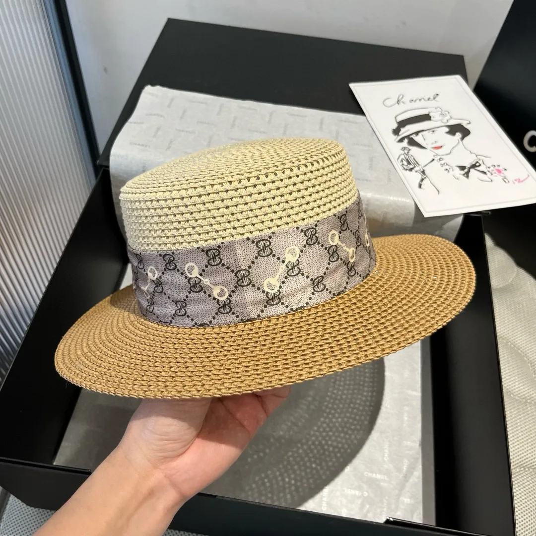 💰120¥ Gucci new flat top hat, small sun hat, head circumference 57cm
