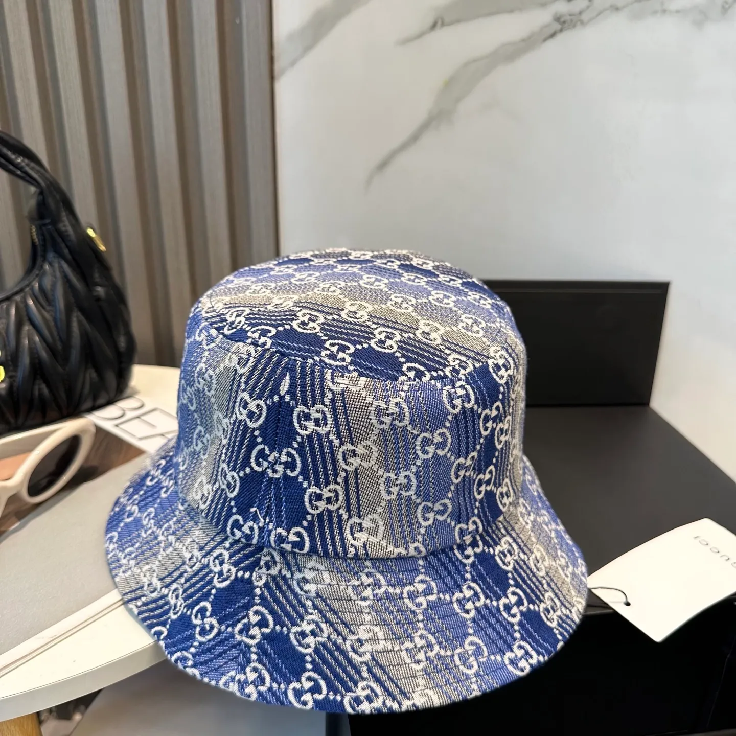P64 GUCCI 2025 counter new jacquard fisherman hat, very trendy! Casual and sports style, classic production, super easy to match! Look small