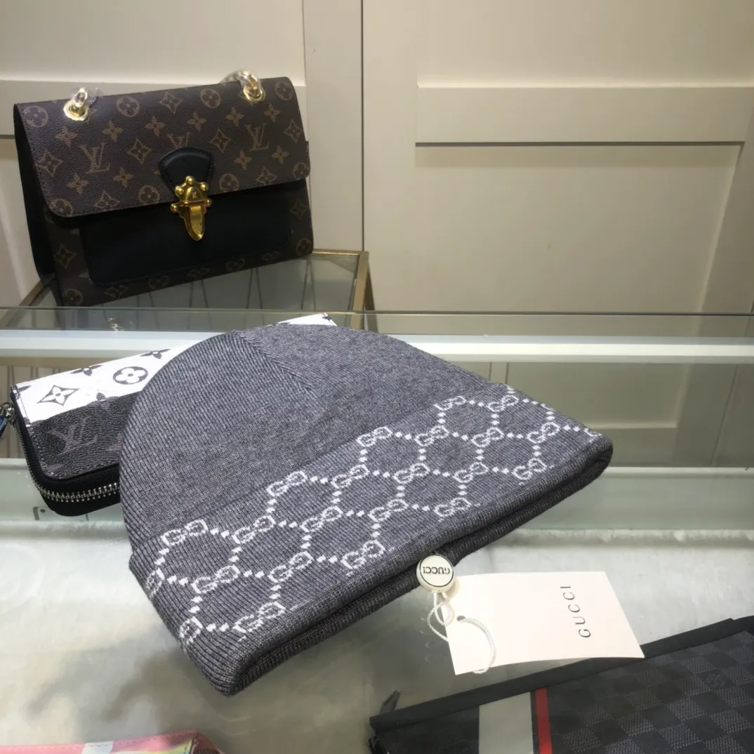 P80 with dust bag GUCCI original single hat official website new product love][love] wool cashmere double-layer hat😱😘warm and fashionable, simple and generous, more fashionable and high-end!