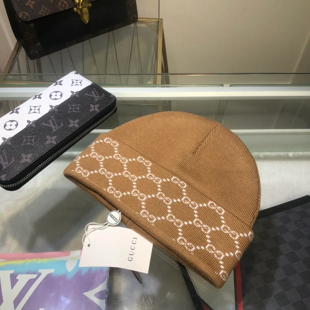 P80 with dust bag GUCCI original single hat official website new product love][love] wool cashmere double-layer hat😱😘warm and fashionable, simple and generous, more fashionable and high-end!