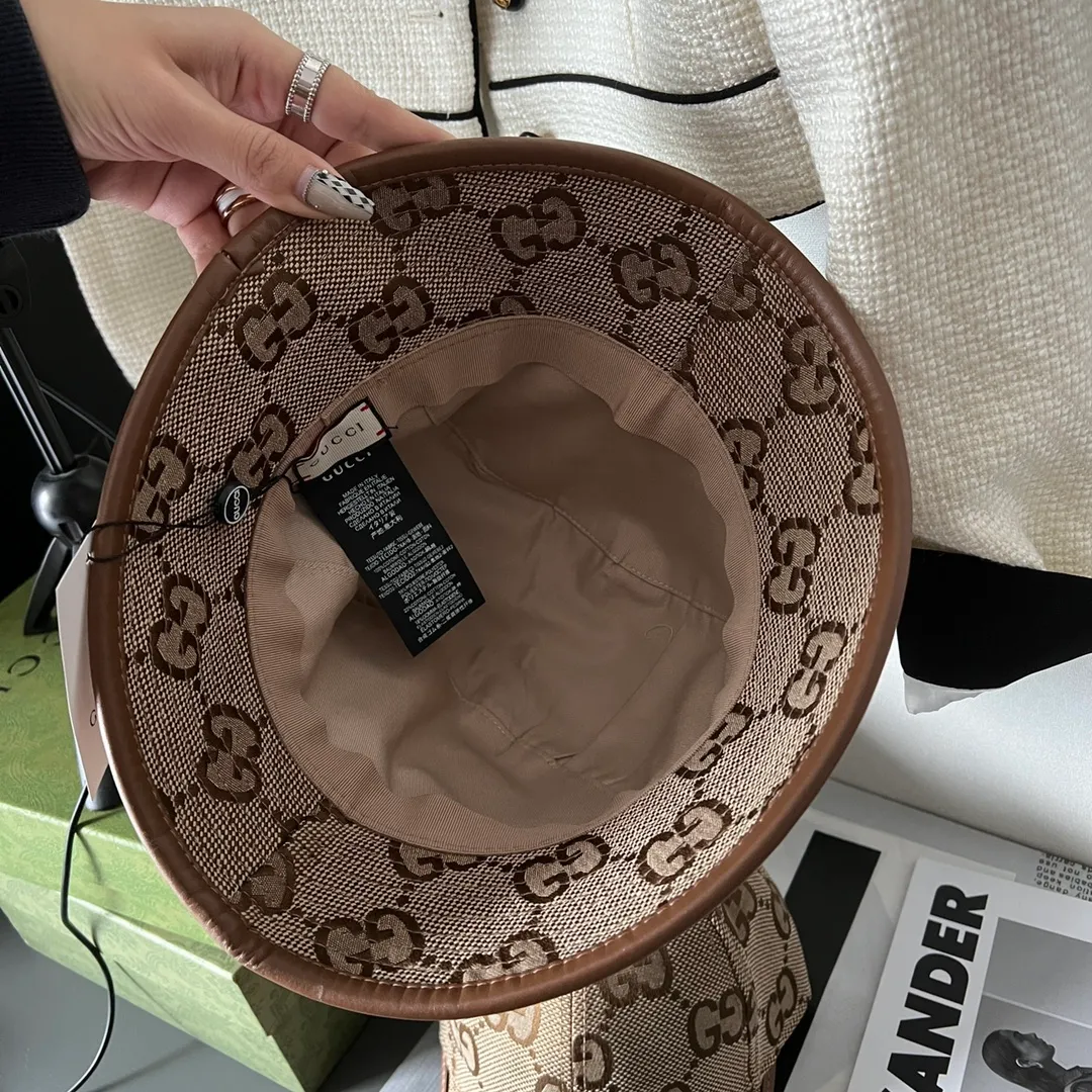 P60 New Gucci Presbyopic❀ Series Fisherman Hat❤️ Baseball Cap❤️ The feeling of love at first glance💗Versatile style, the highest quality in the market, unambiguous printing! Hang tag complete with three labels🎬