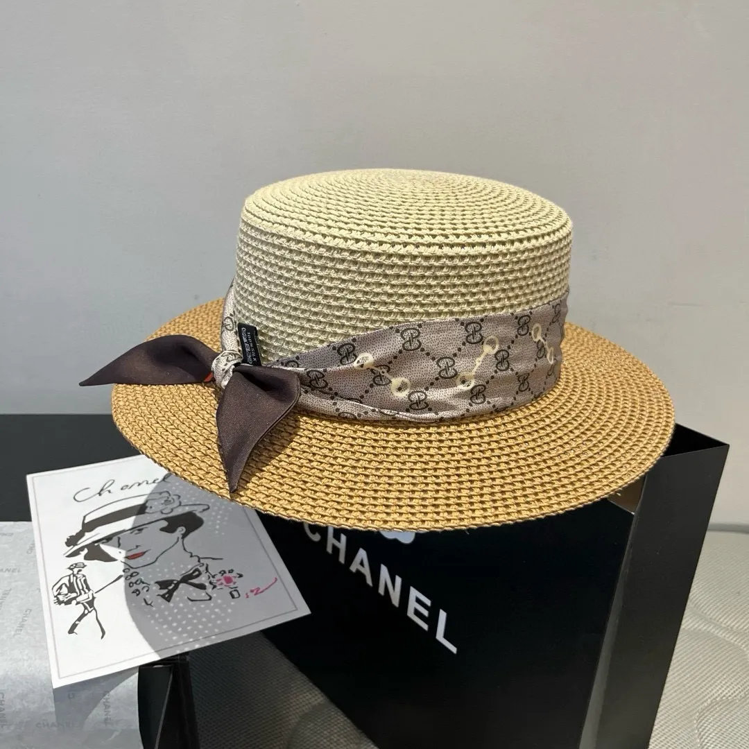 💰120¥ Gucci new flat top hat, small sun hat, head circumference 57cm