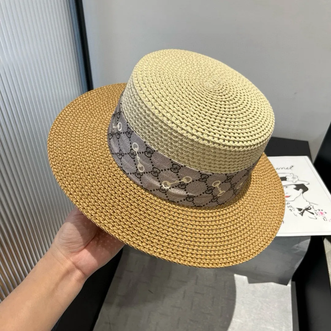 💰120¥ Gucci new flat top hat, small sun hat, head circumference 57cm