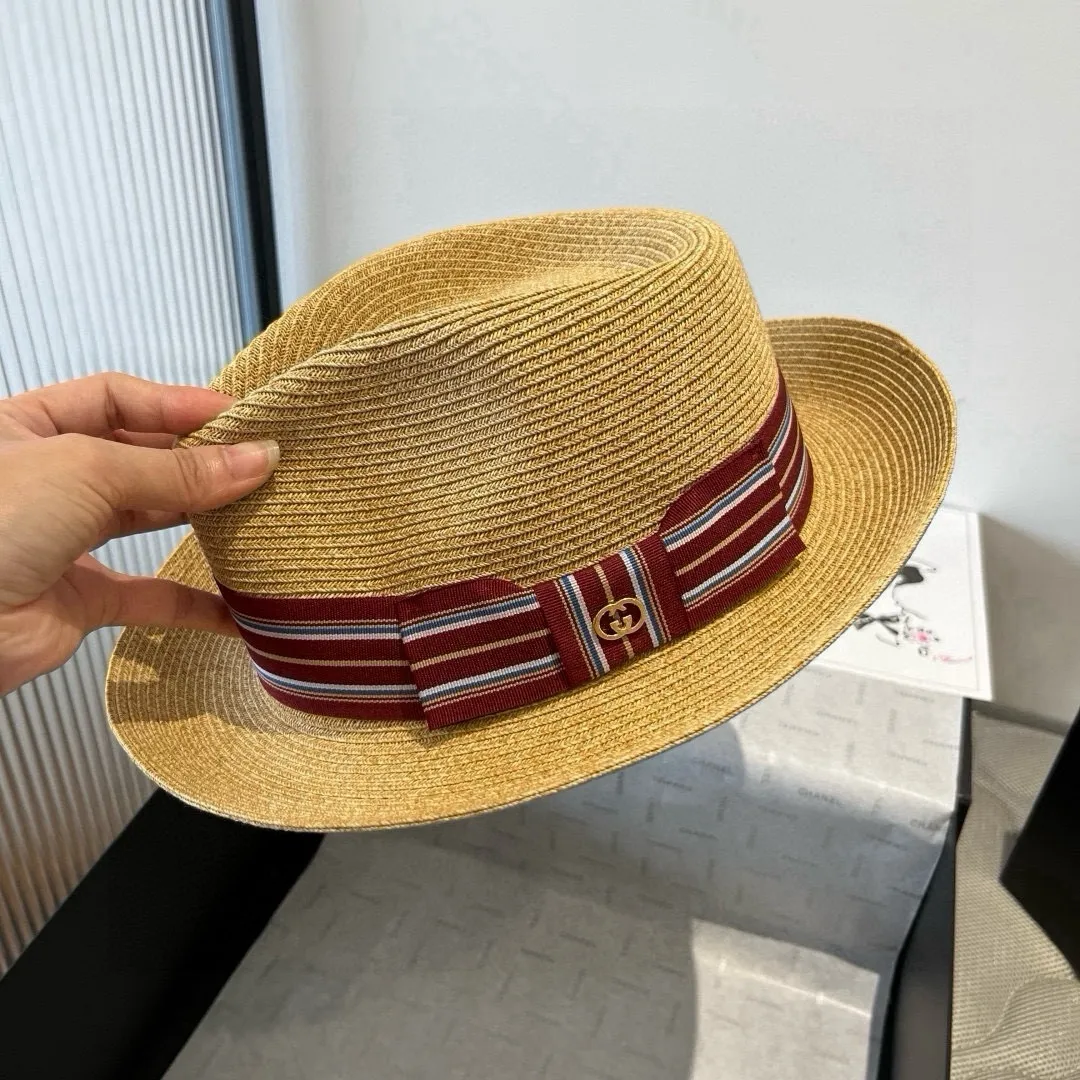 💰150¥ Gucci new flat top hat, small sun hat, head circumference 57cm